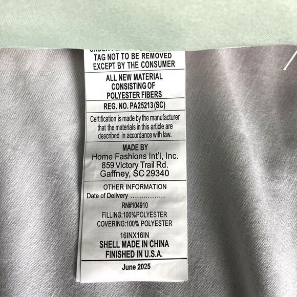 Lot of 2 Mainstays Outdoor Square Pillows Gnome Sweet Gnome 16" x 16" NEW - Picture 3 of 6